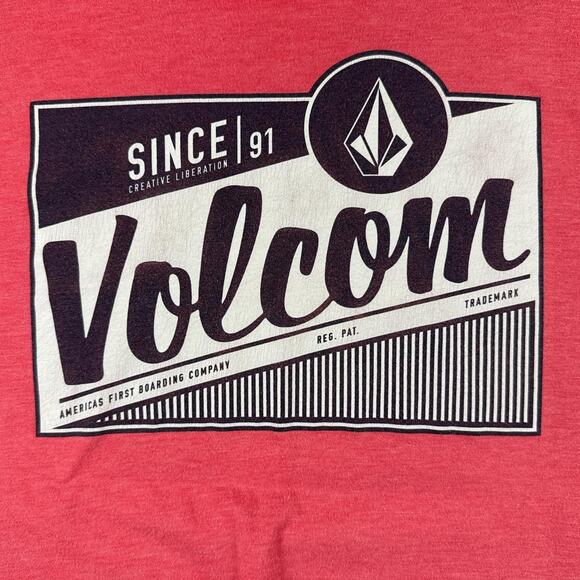 Vintage Y2k Volcom pink retro graphic logo spellout shirt size Large - Picture 4 of 7